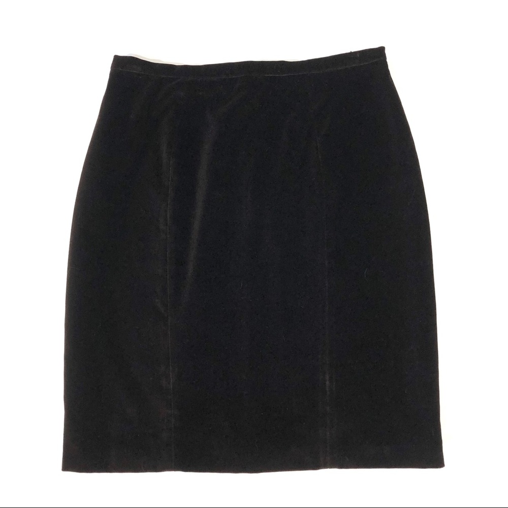 NWT Adam Jones Chocolate Brown Velvet Pencil Skirt